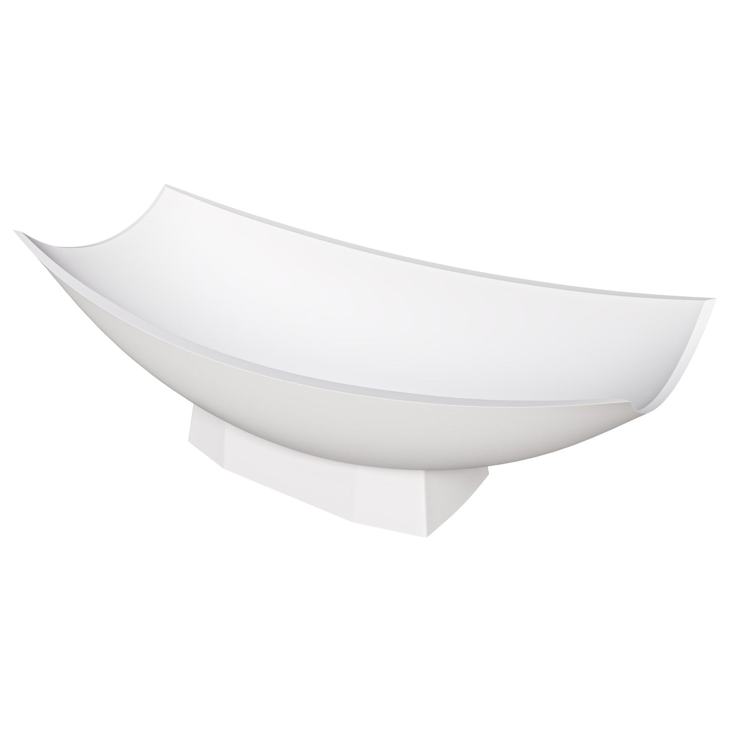 ALFI brand  AB9992 White Matte 71" Solid Surface Resin Free Standing Hammock Style Bathtub