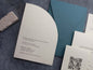 Half-Arch Letterpress Wedding Invitation with QR Code RSVP