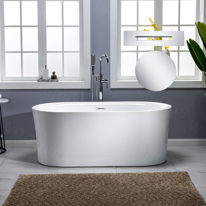 WOODBRIDGE 67" Contemporary Freestanding Acrylic Air Bubble Soaking Bathtub