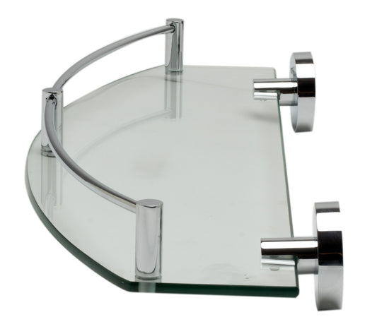 ALFI brand  AB9547 Polished Chrome Wall Mounted Glass Shower Shelf Bathroom Accessory