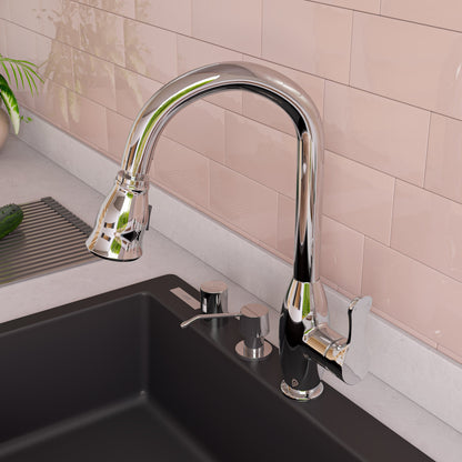 ALFI brand ABKF3783 Gooseneck Pull Down Kitchen Faucet