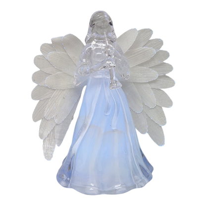 Lighted Acrylic Angel - Horn