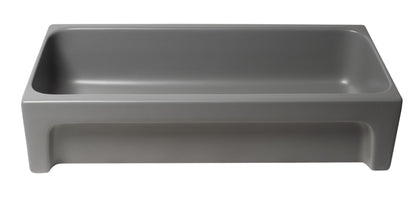 ALFI brand  AB36TRGM 36" Grey Matte Above Mount Fireclay Bathroom Trough Sink