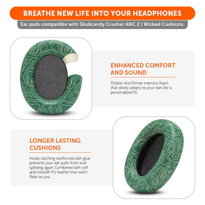 Upgraded Skullcandy Crusher ANC 2 Earpads - WC PadZ Crusher ANC 2