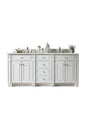 Bristol 72" Double Vanity Cabinet, Bright White