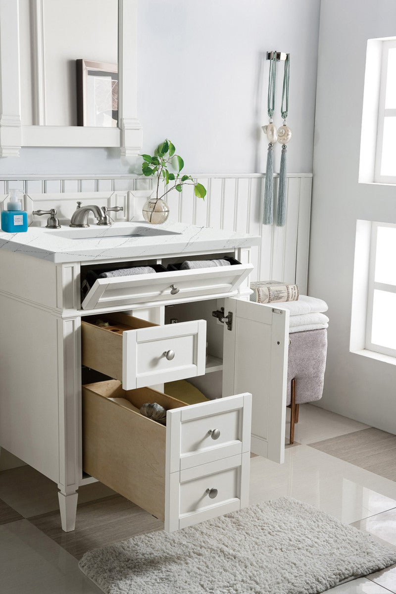 Brittany 30" Single Vanity in Bright White