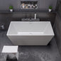 ALFI brand  AB8833 59 inch White Rectangular Acrylic Free Standing Soaking Bathtub