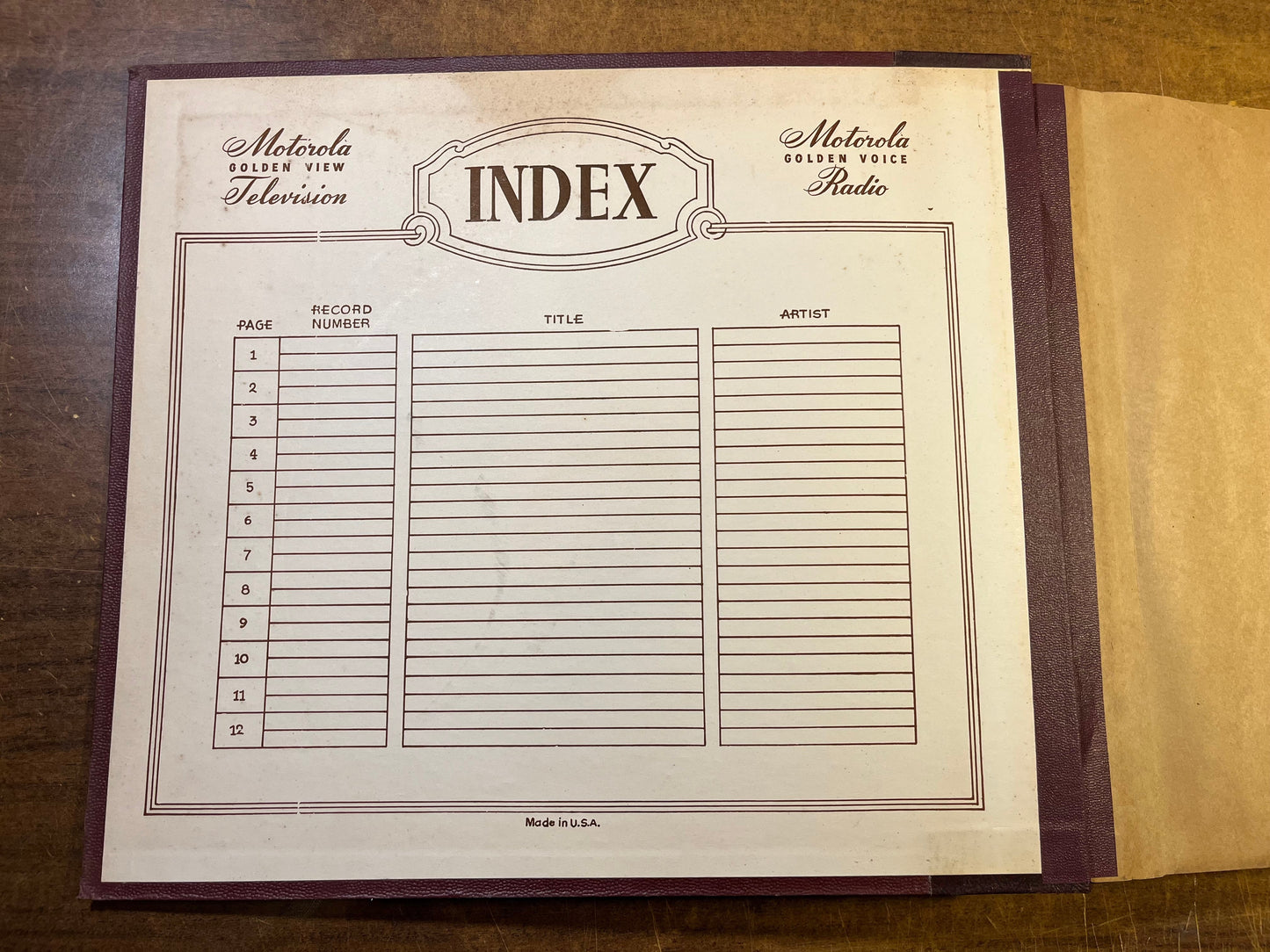 12 Page 12" 78RPM Record Book *NO WRITING* | Excellent (EX)
