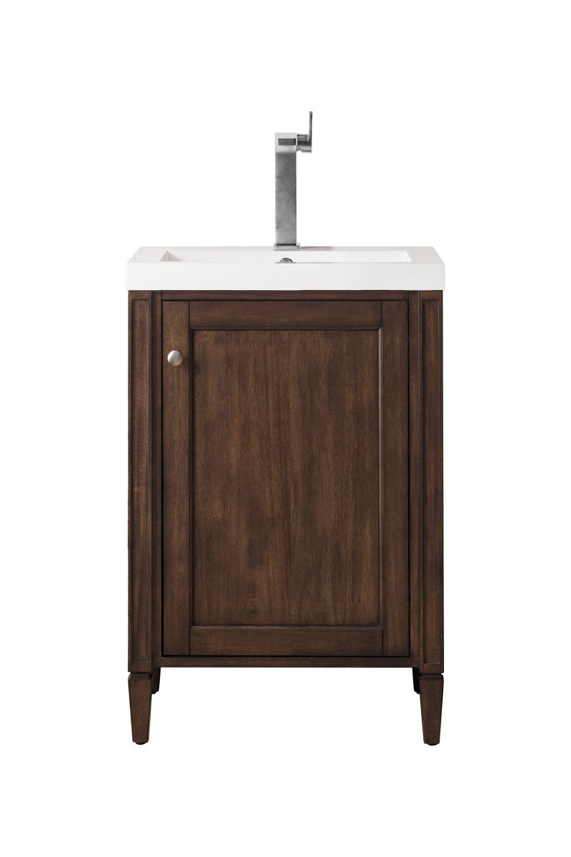 Britannia 24" Single Vanity with White Glossy Composite Stone Top