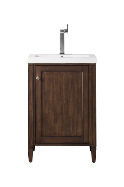 Britannia 24" Single Vanity with White Glossy Composite Stone Top
