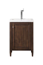Britannia 24" Single Vanity with White Glossy Composite Stone Top