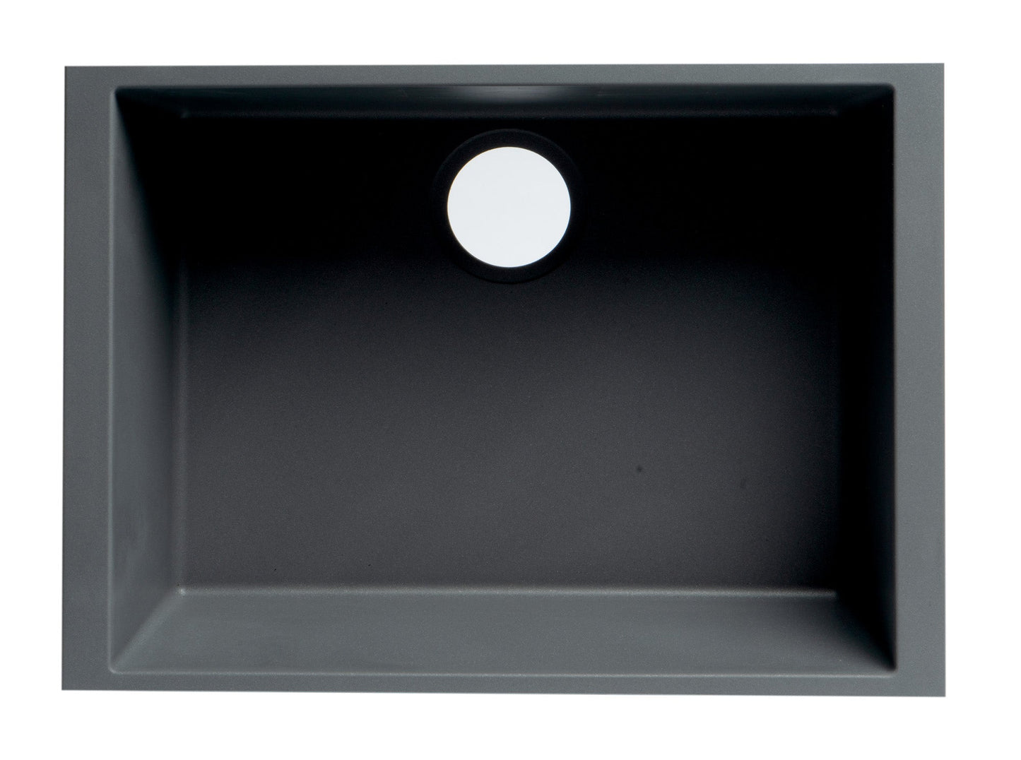 ALFI brand AB2420UM 24" Undermount Single Bowl Granite Composite Kitchen Sink