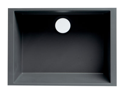 ALFI brand AB2420UM 24" Undermount Single Bowl Granite Composite Kitchen Sink