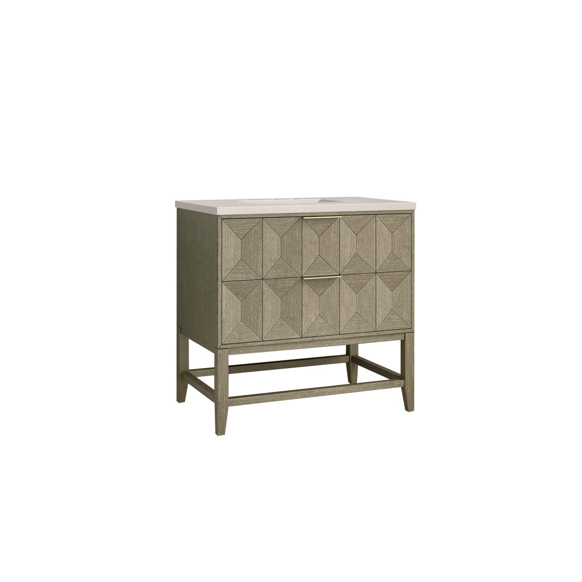 Emmeline 36" Single Vanity Cabinet, Pebble Oak