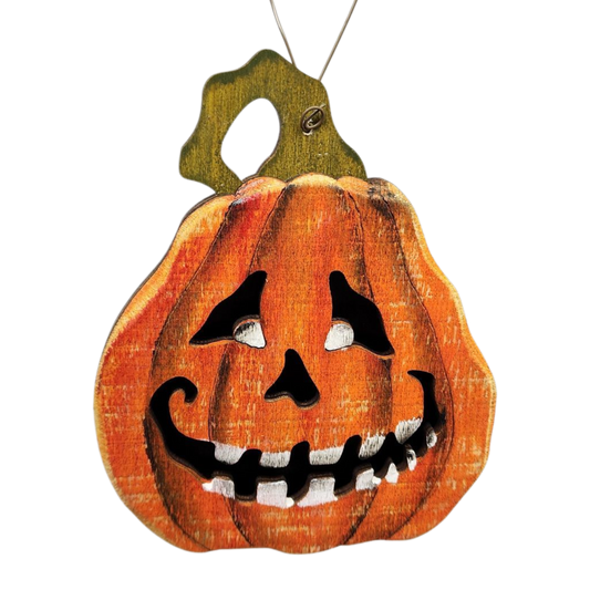 Spooky Smile Pumpkin Ornament