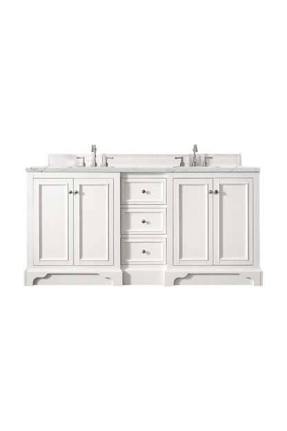 De Soto 72" Double Vanity Cabinet, Bright White