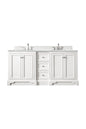 De Soto 72" Double Vanity Cabinet, Bright White