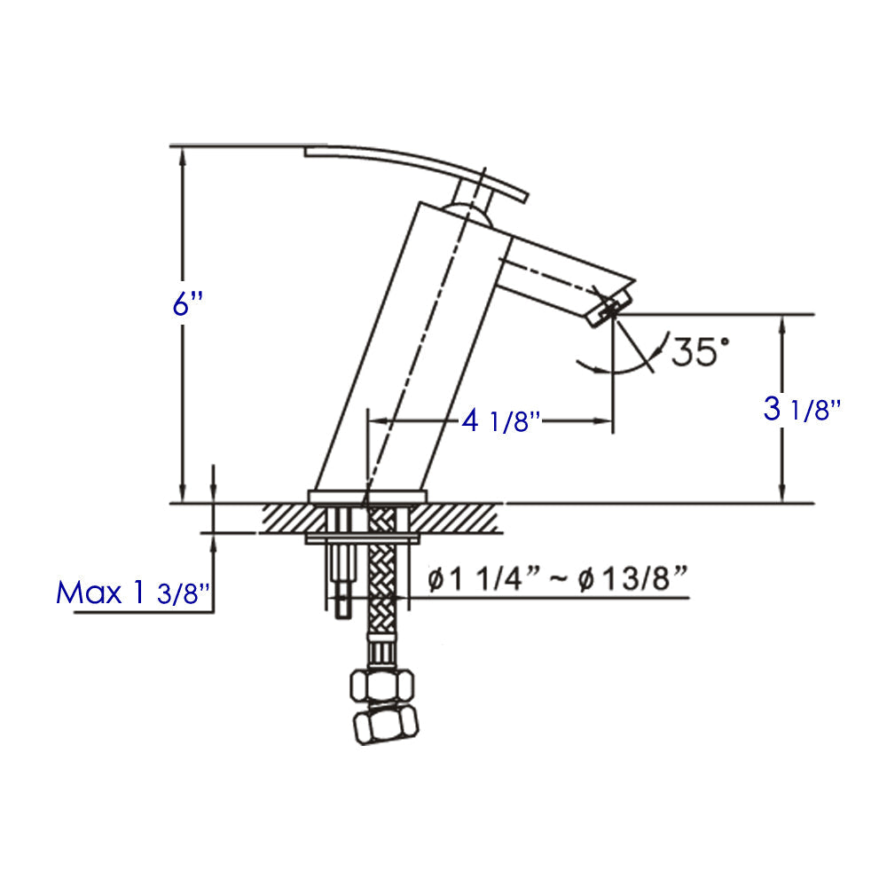 ALFI brand AB1628 Single Lever Bathroom Faucet