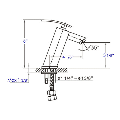 ALFI brand AB1628 Single Lever Bathroom Faucet