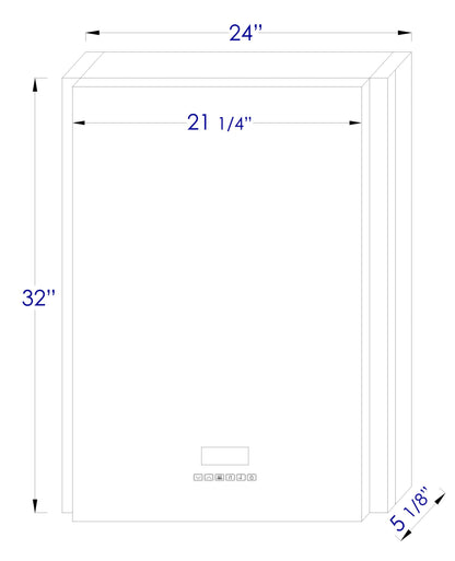 ALFI brand  ABMC2432BT 24" x 32" Single Door LED Light Bluetooth Medicine Cabinet