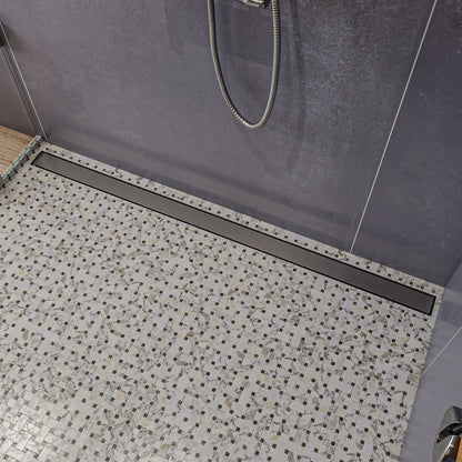 ALFI brand ABLD59B Linear Shower Drain with Solid Cover