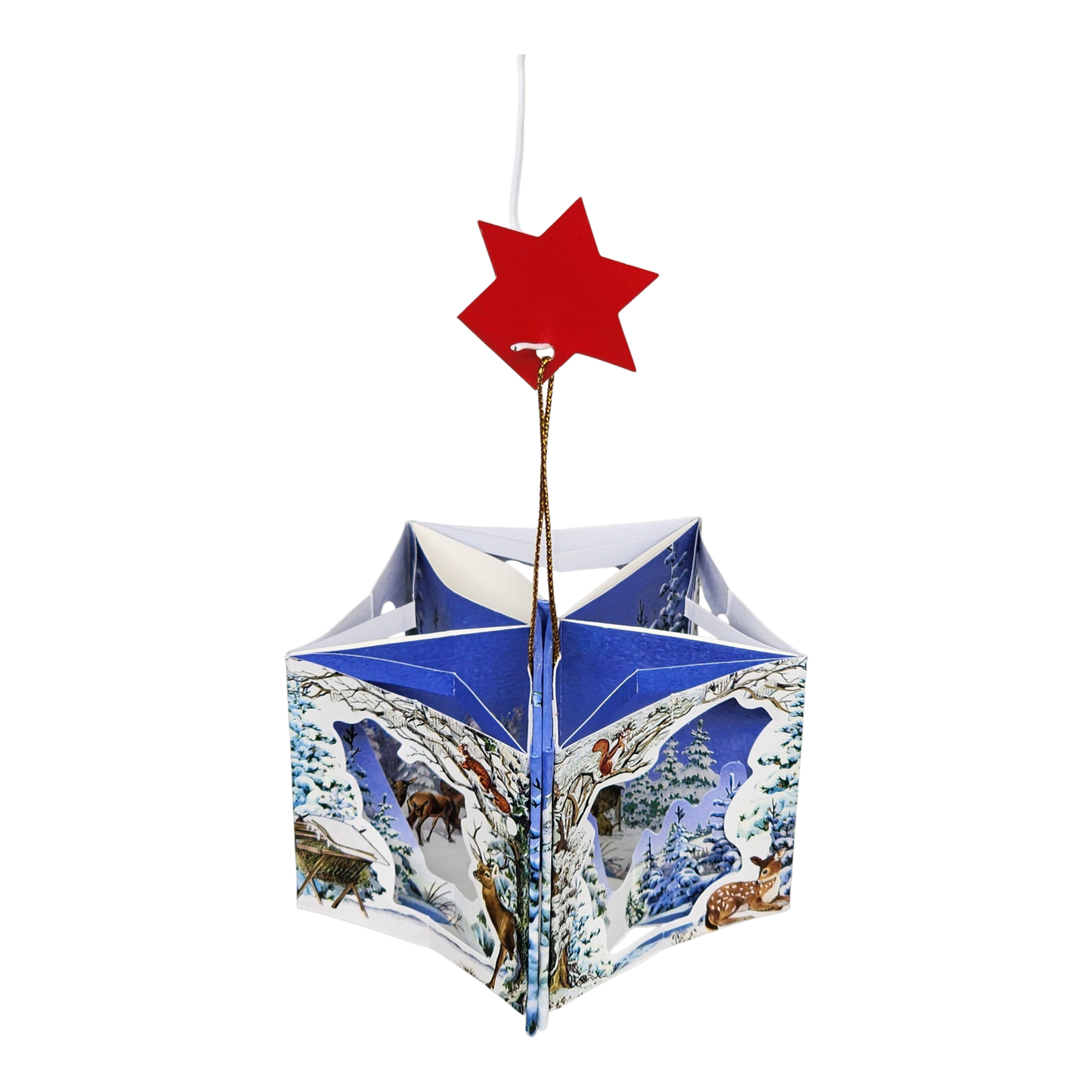 Popup Mini Book German Ornament - Frohes Fest Nature