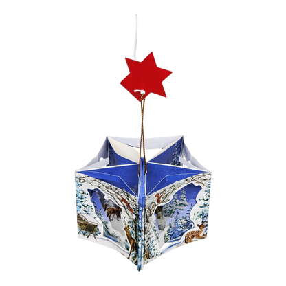 Popup Mini Book German Ornament - Frohes Fest Nature