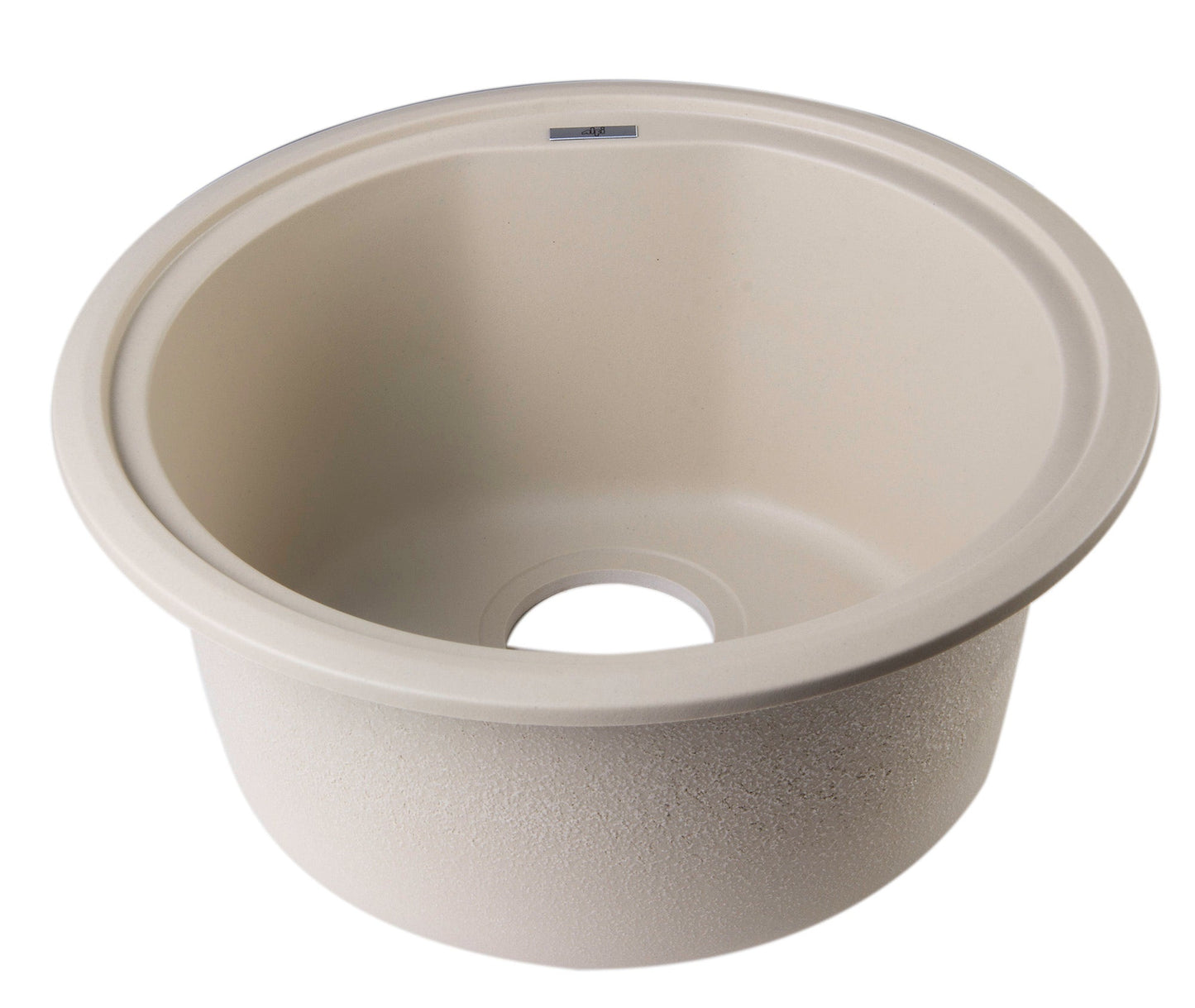 ALFI brand AB1717DI 17" Drop-In Round Granite Composite Kitchen Prep Sink