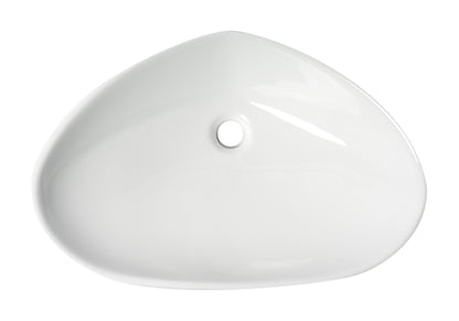 ALFI brand  ABC914 White 23" Fancy Above Mount Ceramic Sink