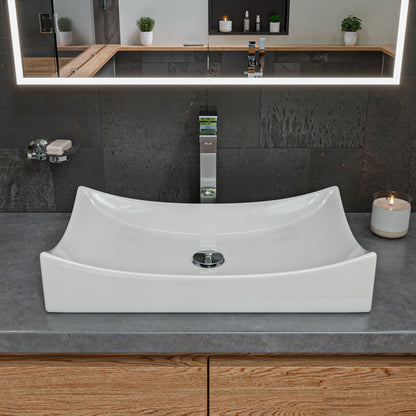 ALFI brand AB1129 Tall Square Single Lever Bathroom Faucet