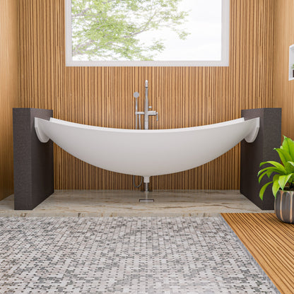 ALFI brand HammockTub2 HammockTub2 71" Solid Surface Resin Suspended Wall Mounted Hammock Bathtub