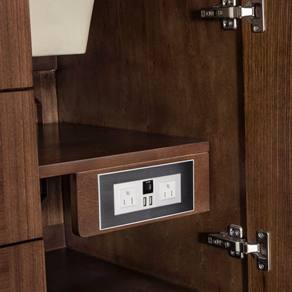 Amberly 72" Double Vanity Cabinet, Mid-Century Walnut