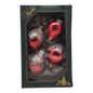 Krebs Value Glass Ornament 4 pack - Red Sequined Drops