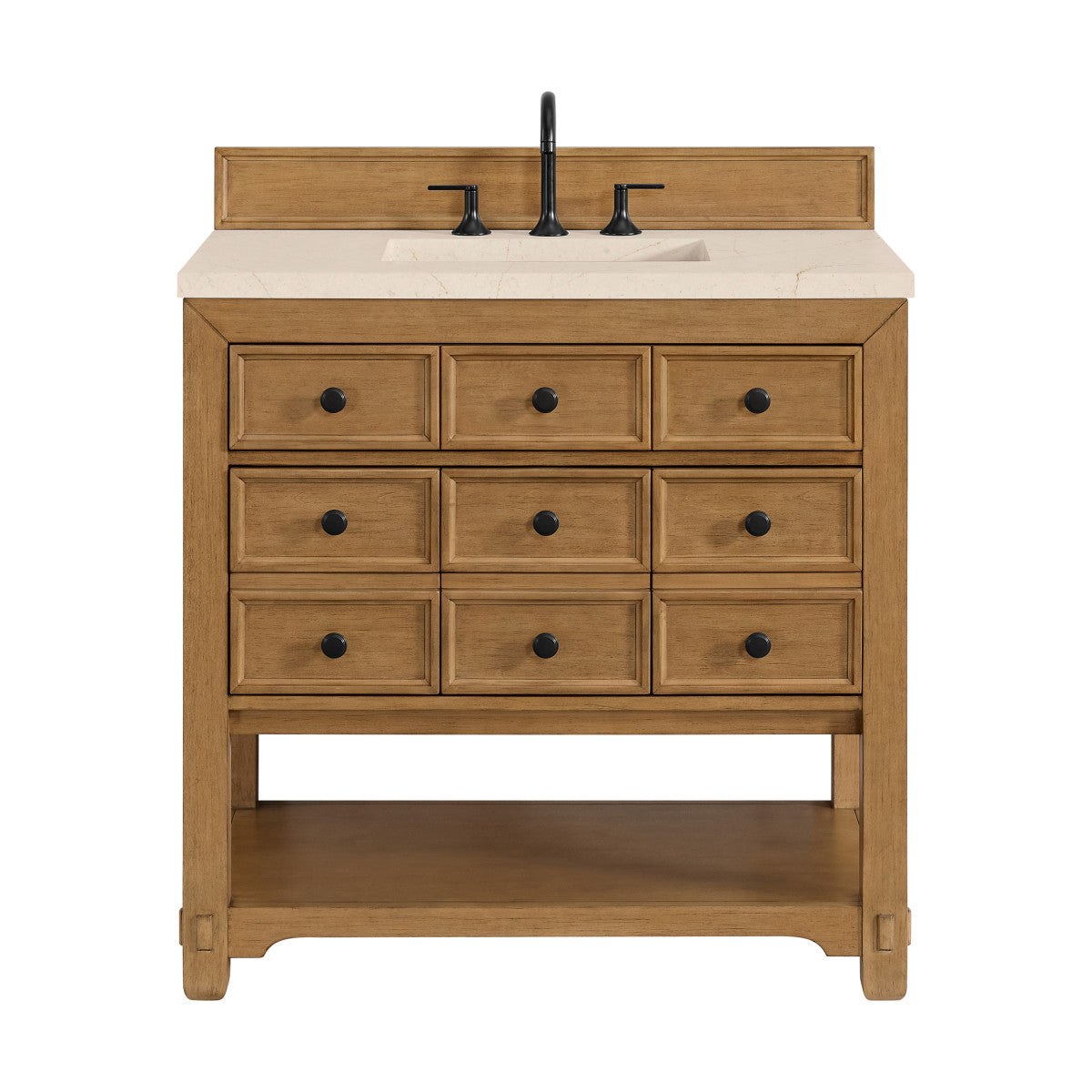 Malibu 36" Single Vanity Cabinet, Amber Birch