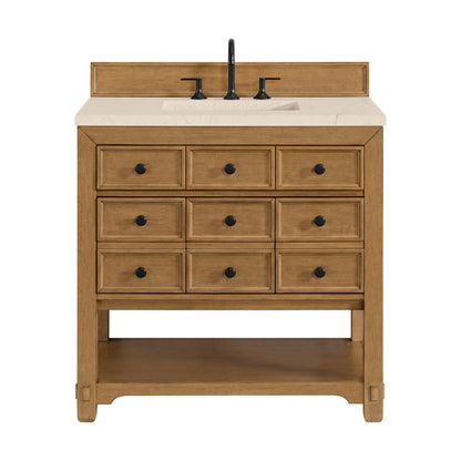 Malibu 36" Single Vanity Cabinet, Amber Birch