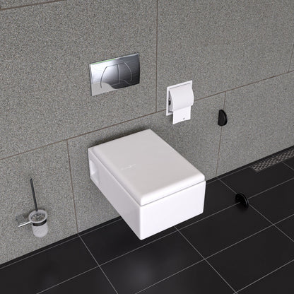ALFI brand ABTPC77 Stainless Steel Recessed Toilet Paper Holder with Cover