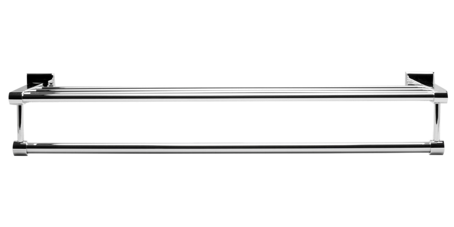 ALFI brand  AB9596 Polished Chrome 24 inch Towel Bar & Shelf Bathroom Accessory