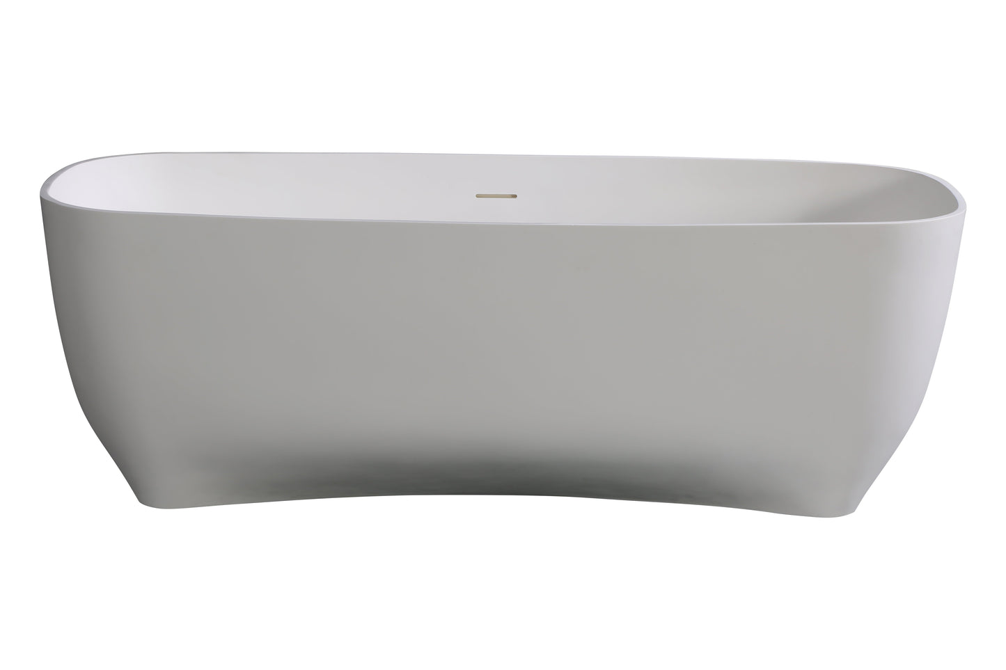 ALFI brand  AB9980 67" White Matte Solid Surface Resin Bathtub
