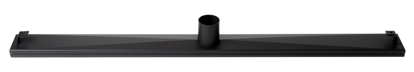 ALFI brand ABLD36B ABLD36B-BM 36" Black Matte Stainless Steel Linear Shower Drain with Solid Cover