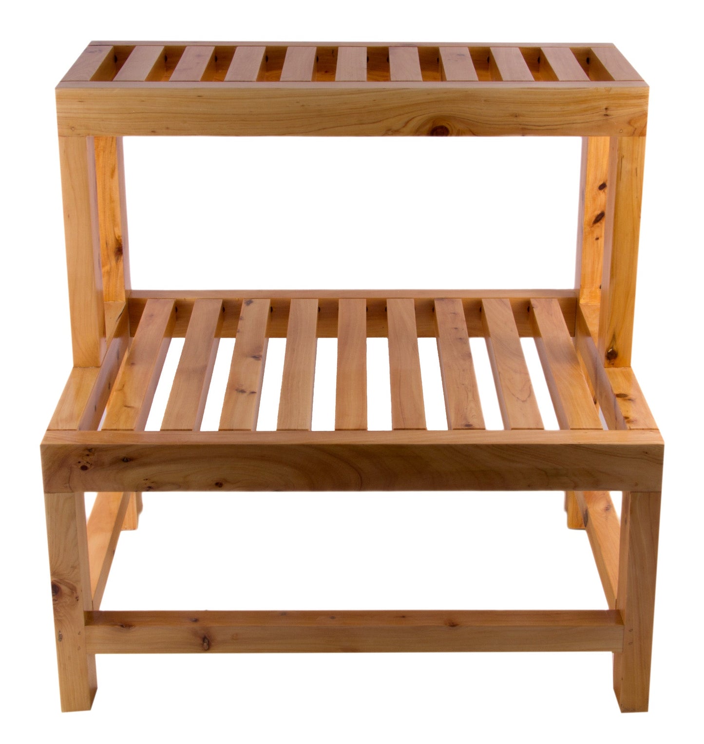 ALFI brand  AB4402 20" Double Wooden Stepping Stool Multi-Purpose Accessory