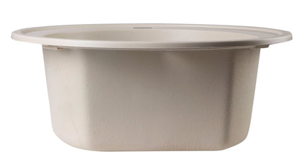 ALFI brand AB2020DI 20" Drop-In Round Granite Composite Kitchen Prep Sink
