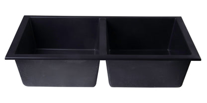 ALFI brand AB3420UM 34" Undermount Double Bowl Granite Composite Kitchen Sink
