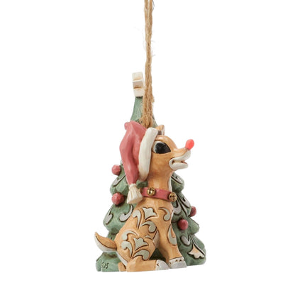 Rudolph with Christmas Tree Ornament - A Heartwarming Holiday Keepsake