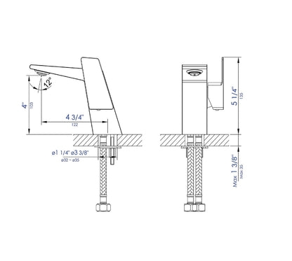 ALFI brand AB1470 Single Hole Bathroom Faucet