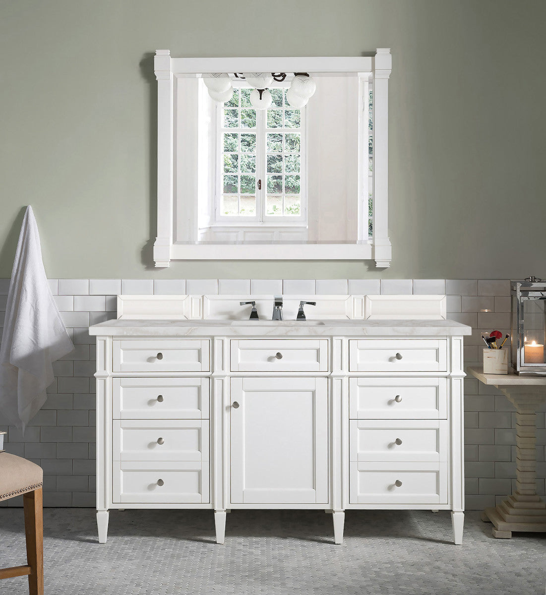 Brittany 60" Single Vanity in Bright White