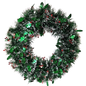 Frosted Holly Tinsel Wreath - 19"