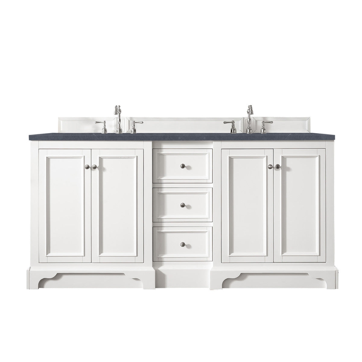 De Soto 72" Double Vanity Cabinet, Bright White