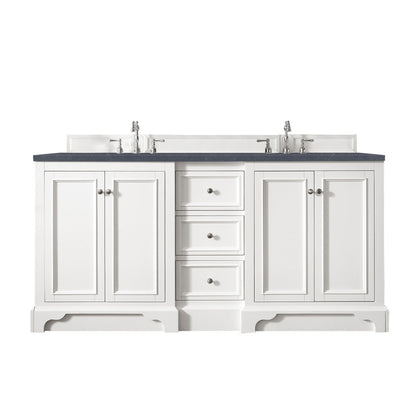 De Soto 72" Double Vanity Cabinet, Bright White