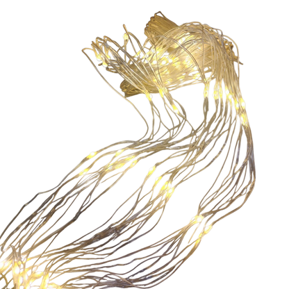 6' x 4' Firecracker LED Net Lights - Warm White - Silver Wire
