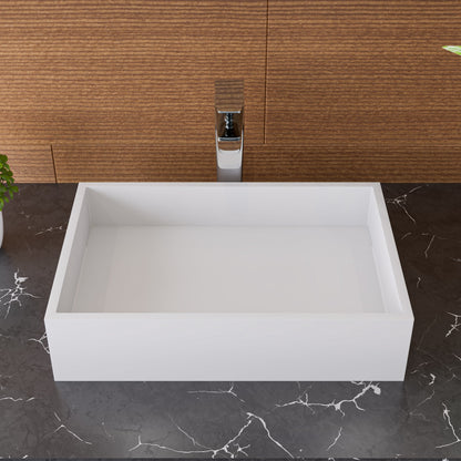 ALFI brand  ABRS2014 20" x 14" White Matte Solid Surface Resin Sink